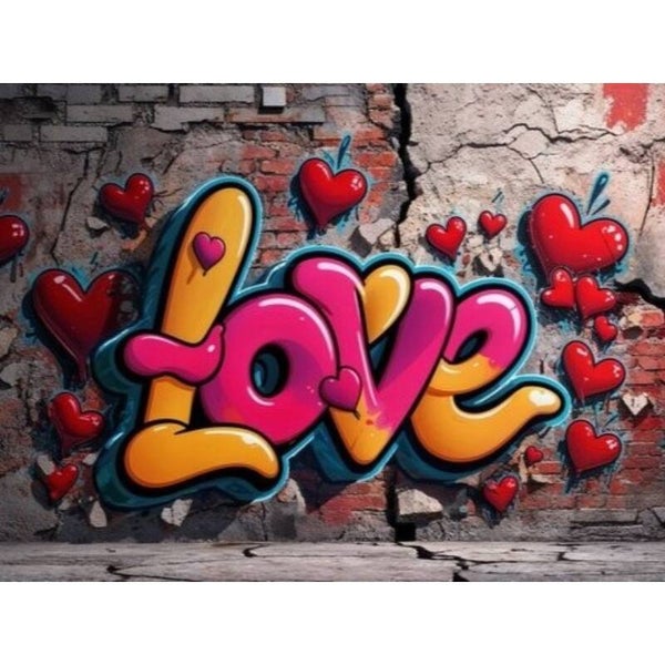 Diamond Painting Tekstbord Love 3