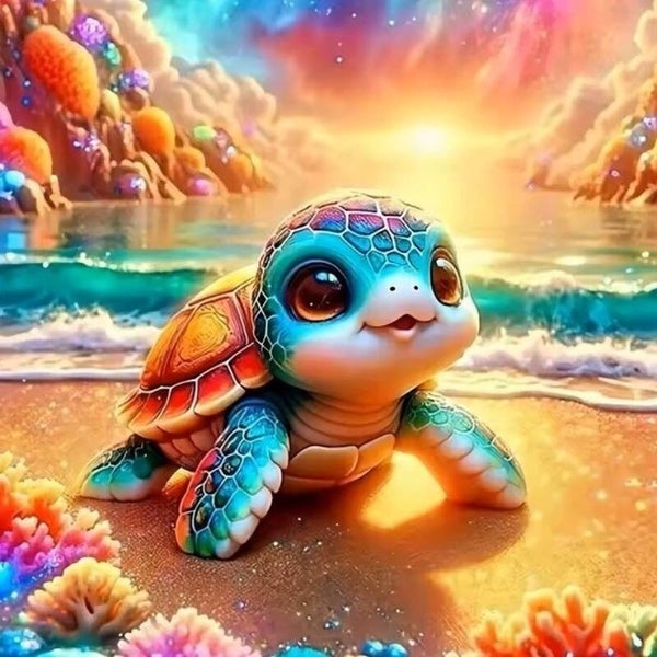 Diamond Painting Schildpad 1
