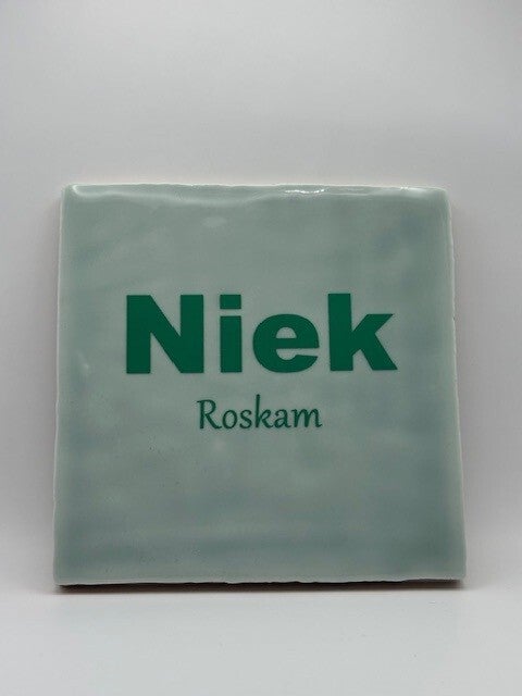 Tegeltje l Naam en achternaam