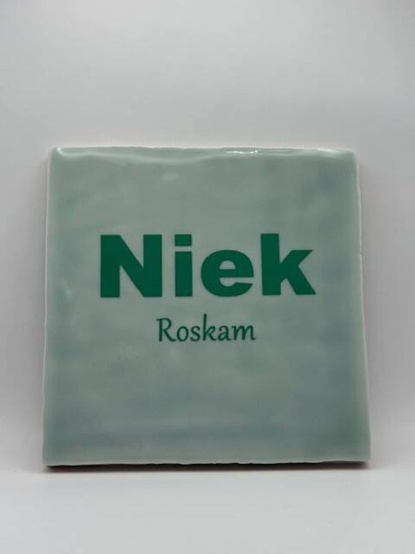Tegeltje l Naam en achternaam