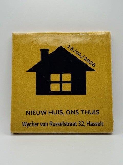Tegeltje l Nieuw huis, ons thuis