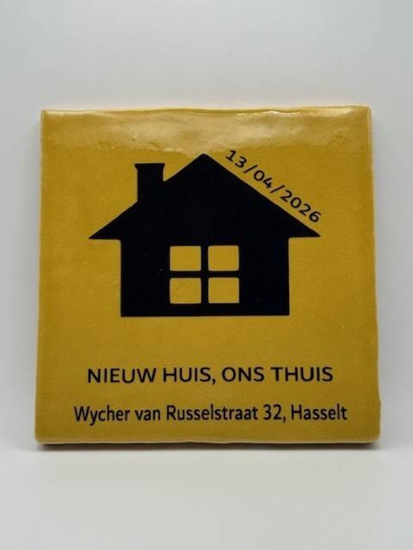 Tegeltje l Nieuw huis, ons thuis