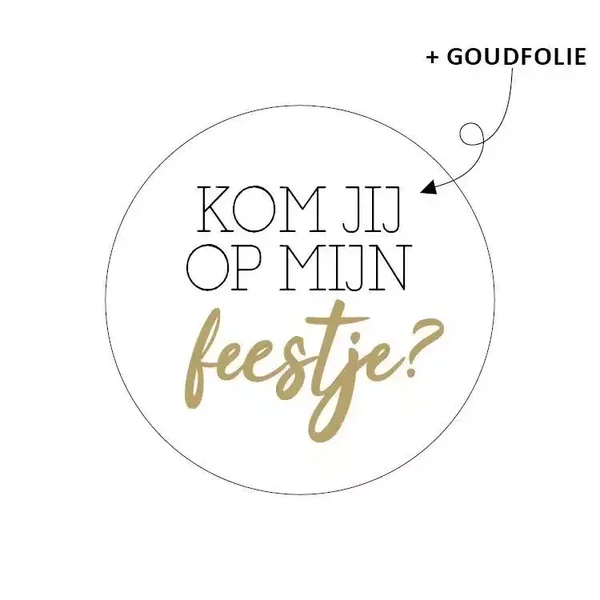 Sticker '' Kom je op mijn feestje?''