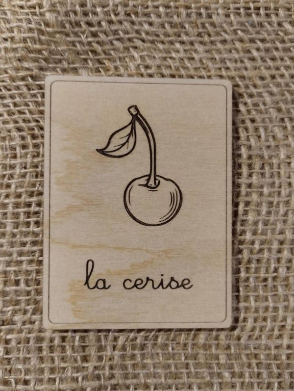 Nomenclatures bois thème Fruits