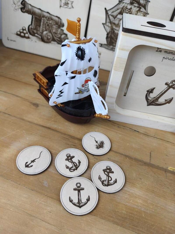 Jetons thème Pirates (réaliste) - Miniz