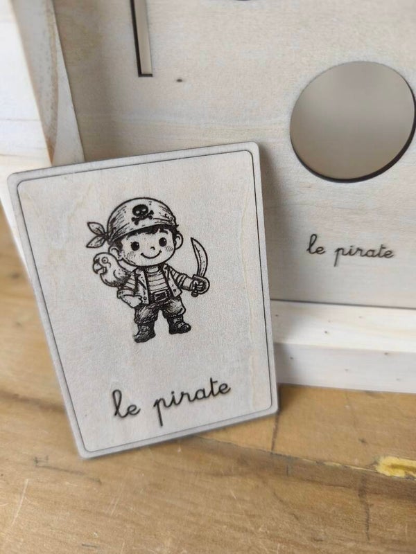 Nomenclatures bois thème Pirates (enfantin)