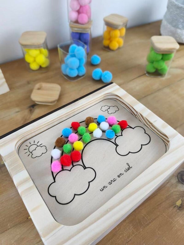 Tablette thème Arc en ciel - correspondance terme à terme