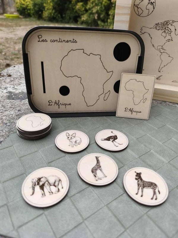Jetons thème Continents - Mini livv