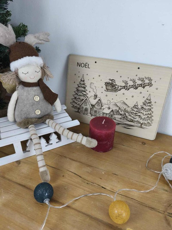 Fond pour station d'observation thème Noël