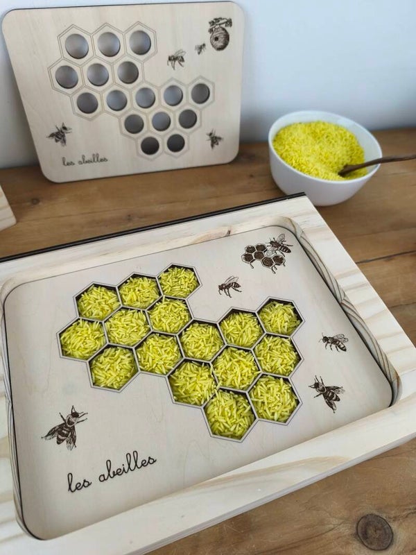 Tablette thème Abeilles - Alvéoles