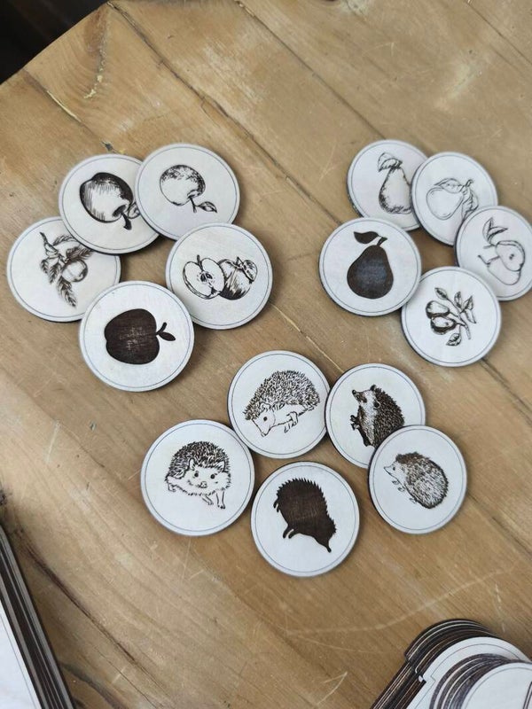 Jetons Pomme - Poire - Hérisson