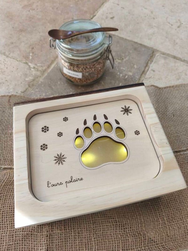 Planche de motricité thème polaire: l'empreinte de l'ours