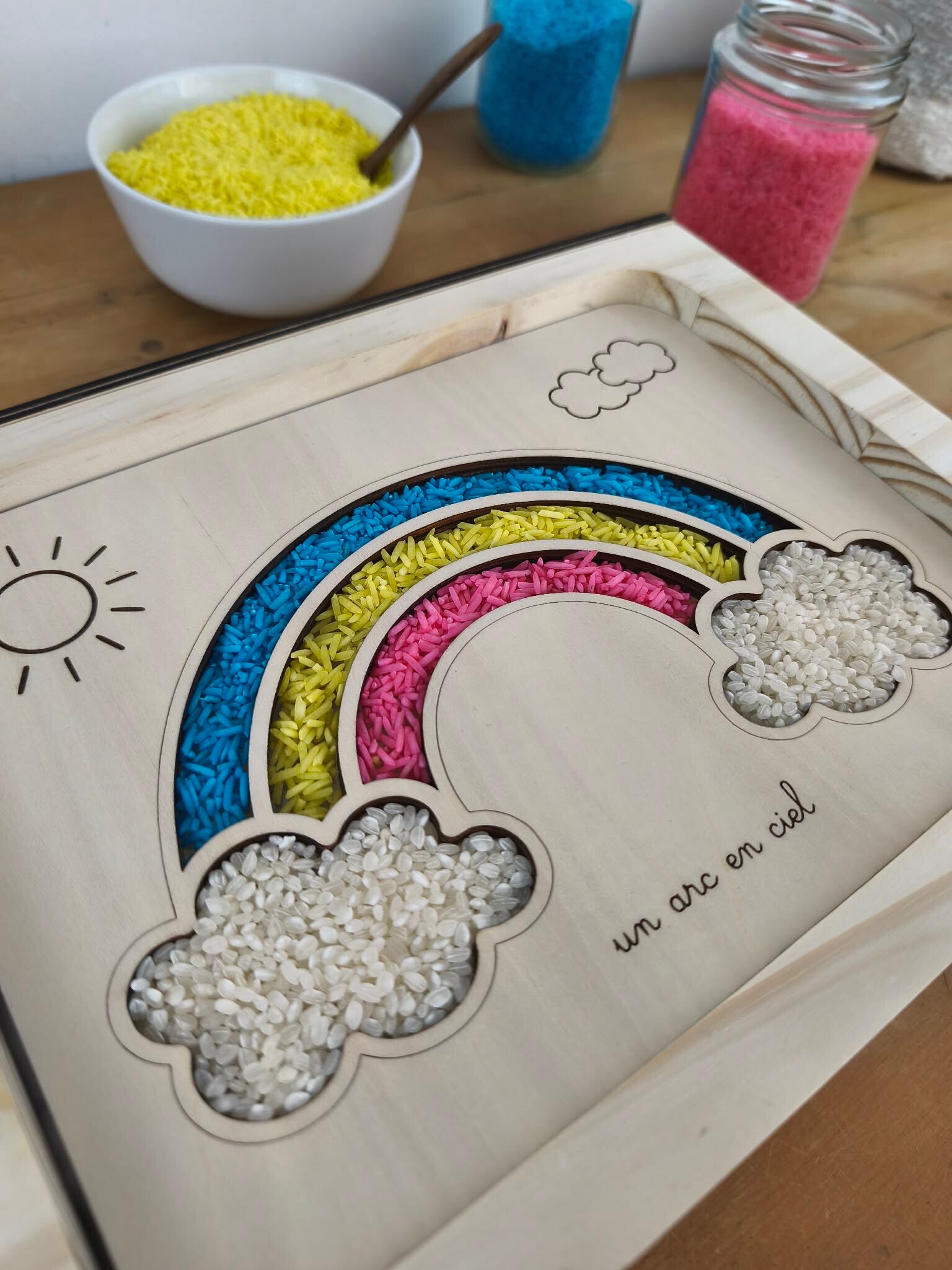 Planche de motricité thème Arc en ciel
