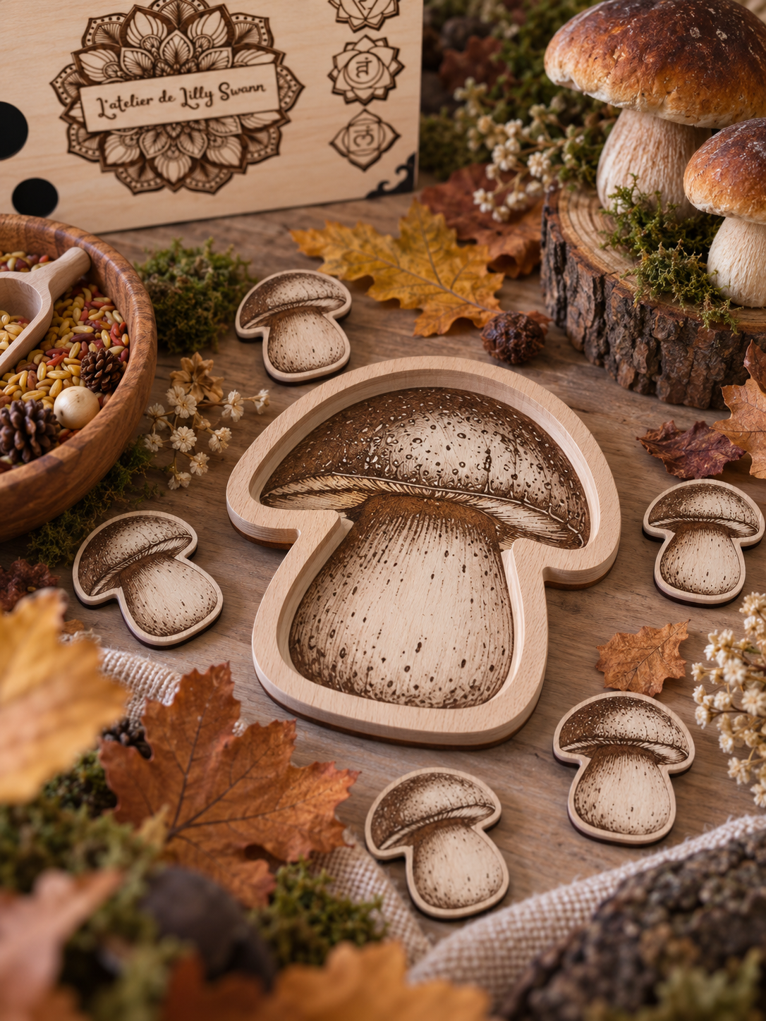 Plateau de motricité thème automne: le Cèpe