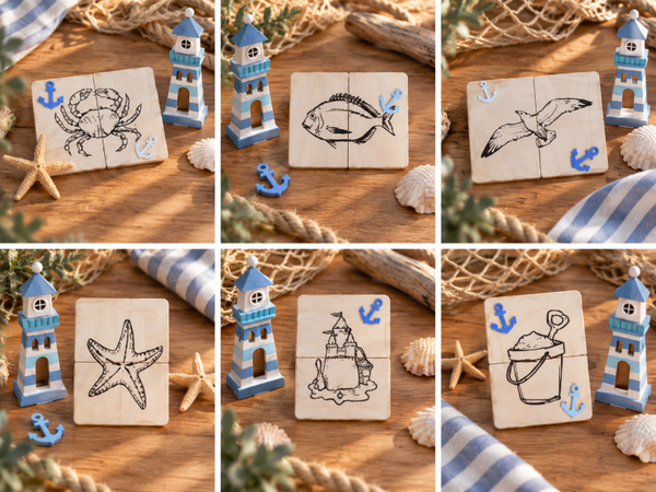 Mini puzzles thème Vacances à la mer