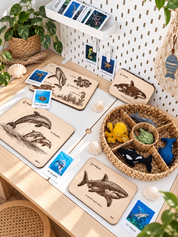 Tablette thème marin - Baleine