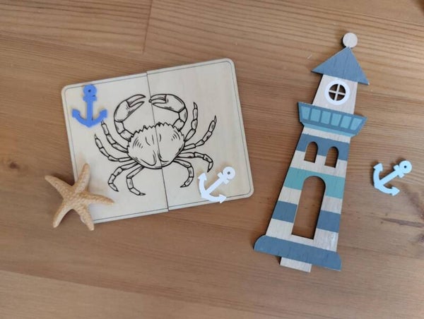 Mini puzzles thème Vacances à la mer