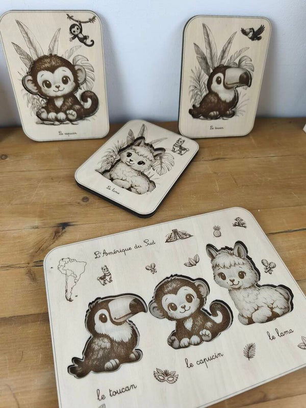 Tablette thème Animaux d'Amérique du Sud