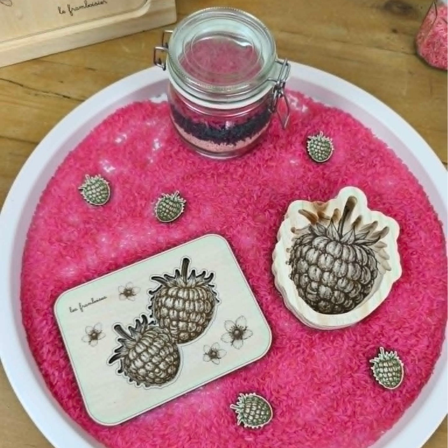 Plateau de motricité thème Framboise