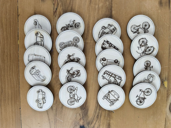 Jetons thème Transports