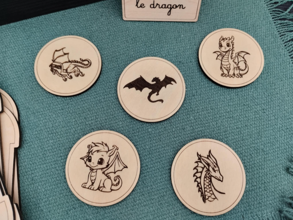 Jetons thème Créatures fantastiques Mini Livv
