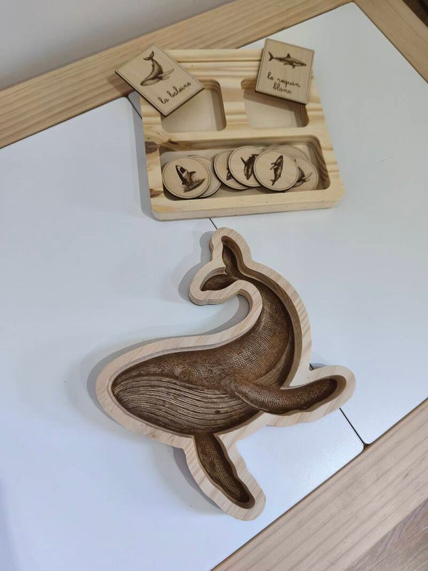 Plateau de motricité thème Baleine