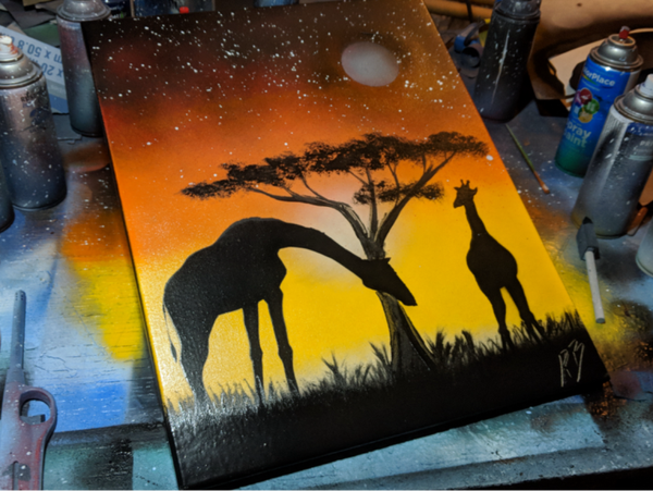 Sunset Giraffes