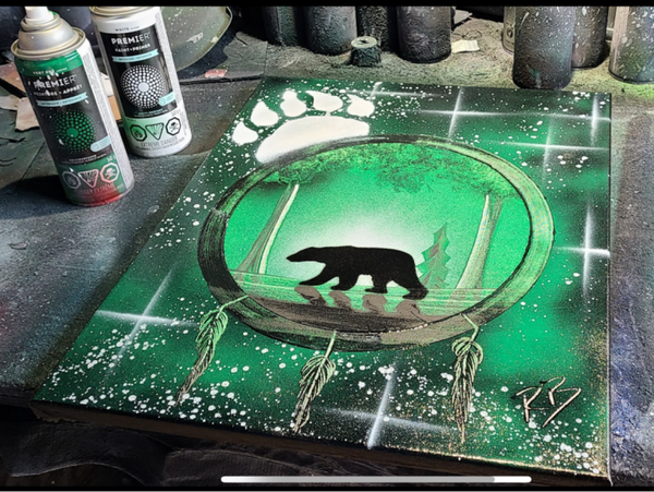 Bear Dream Catcher GREEN