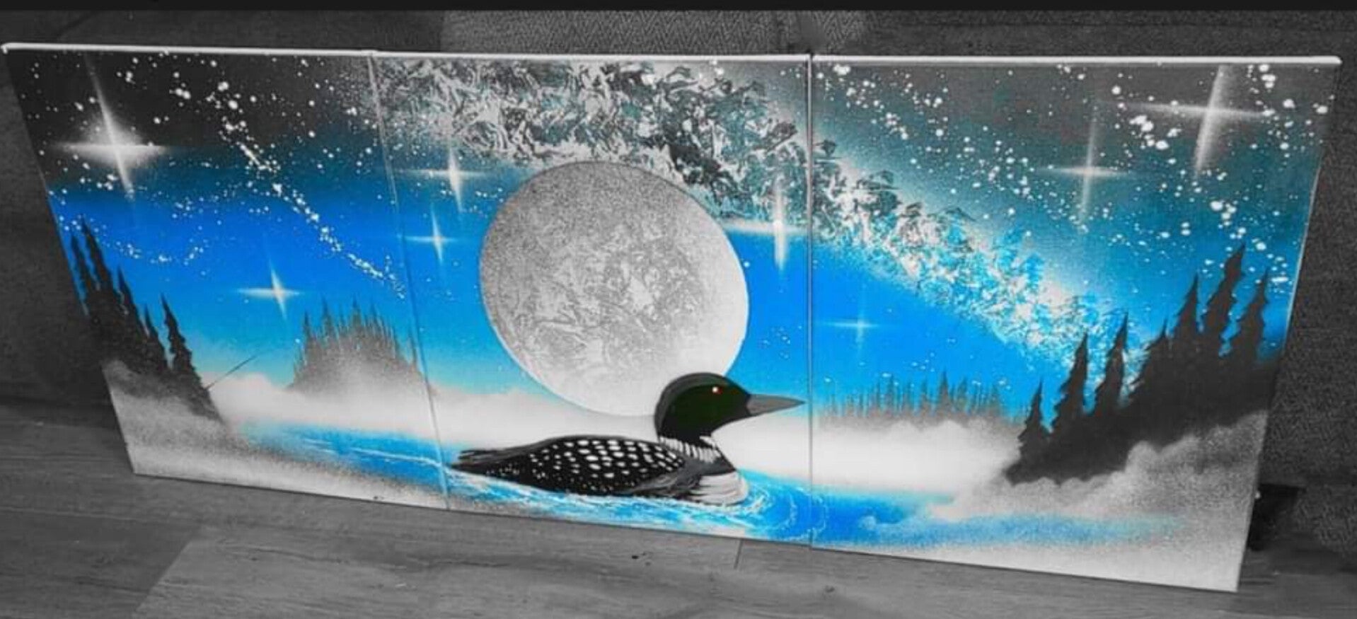 4 foot wide LOON multi canvas