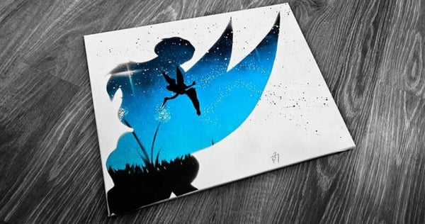 Tinkerbell inspired silhouette art