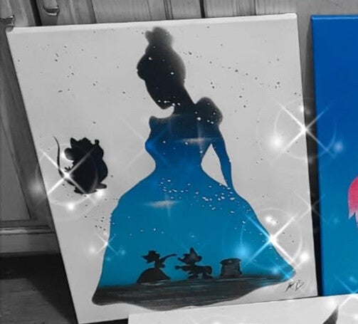 Disney Princess inspired silhouette art