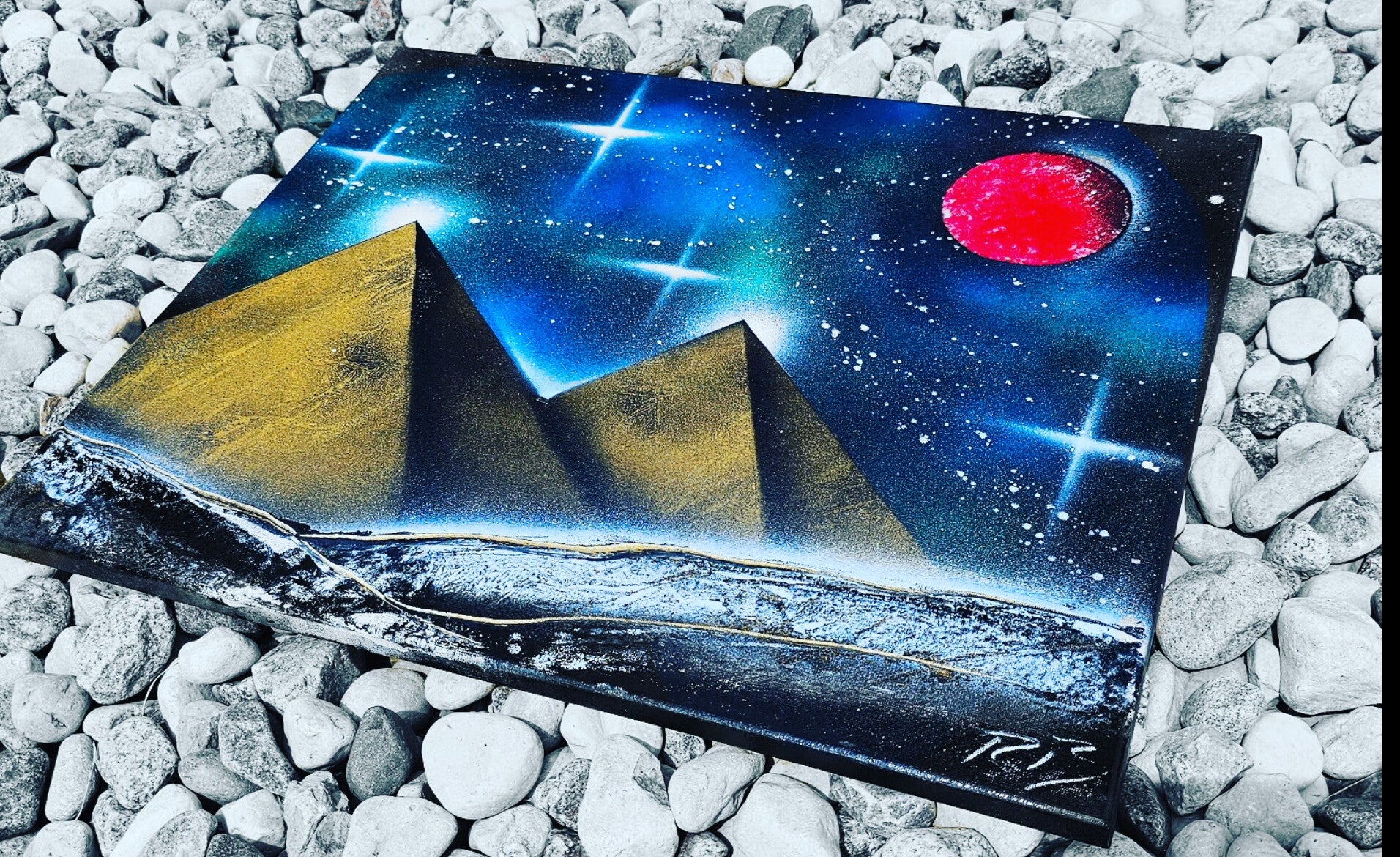 Pyramids of the blood moon