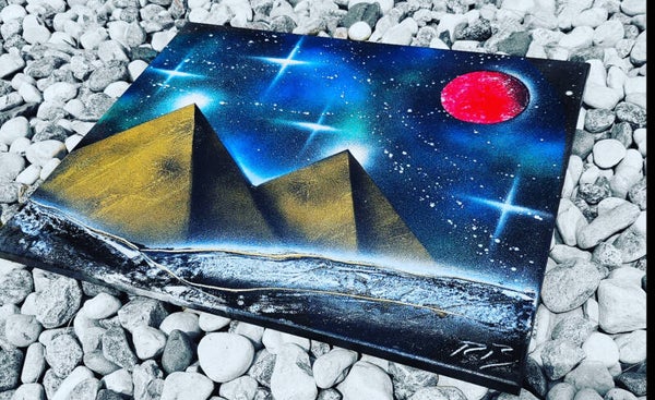 Pyramids of the blood moon