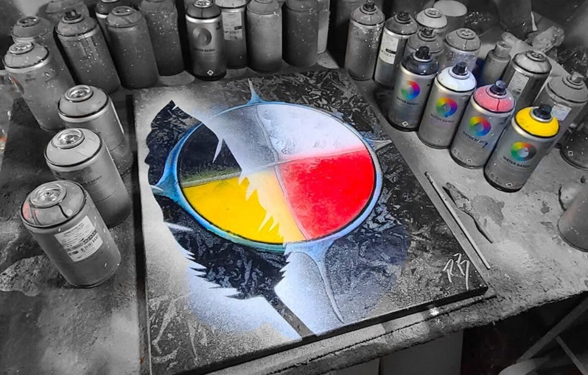 Feather of the 4 directions (medicine wheel)