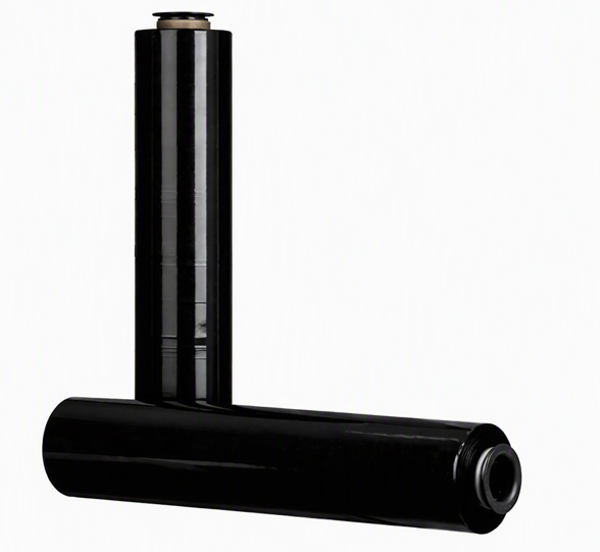 Cast Hand Stretch Film - Black, 500mm x 400m x 15mu + 4 Free End Caps
