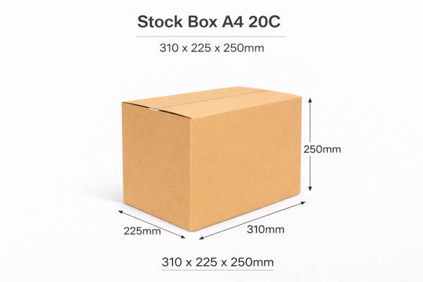 Stock Box Size A4 20C (310mm x 225mm x 250mm)