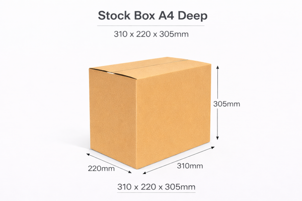 Stock Box Size A4 Deep (310mm x 220mm x 305mm)