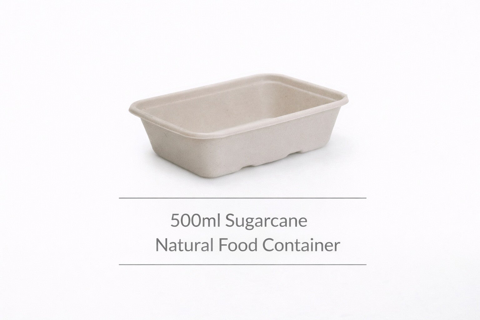 500ml Sugarcane Rectangle Takeaway Container