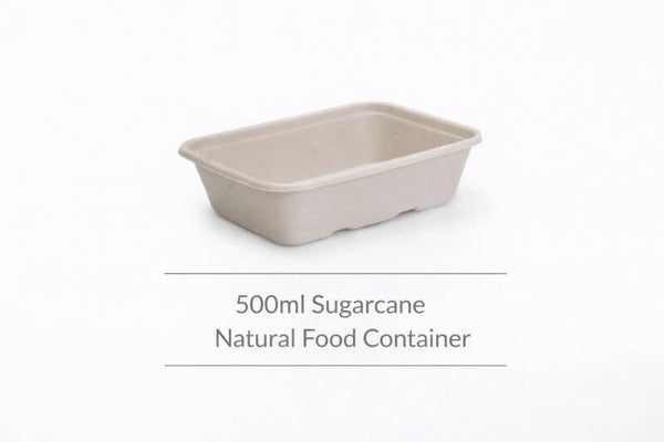 500ml Sugarcane Rectangle Takeaway Container