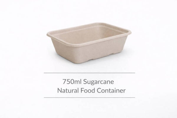 750ml Sugarcane Rectangle Takeaway Container