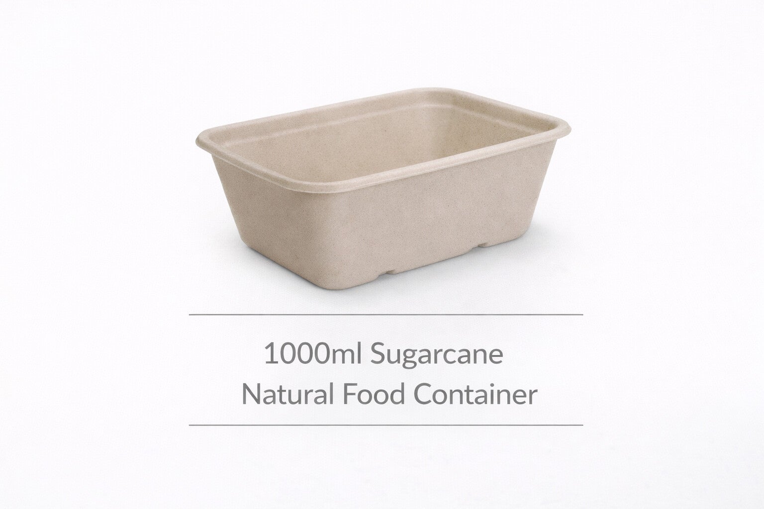 1000ml Sugarcane Rectangle Takeaway Container