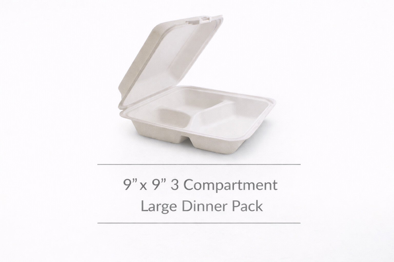 9"x9" 3 Compartment Large Dinner Pack