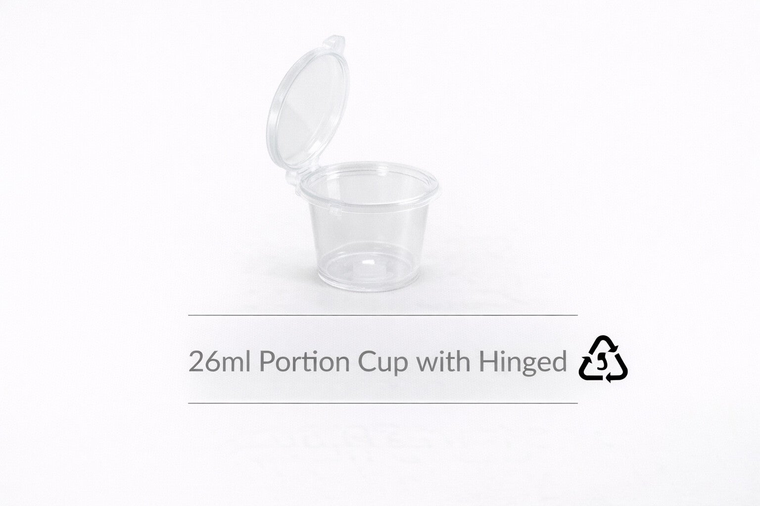 26ml Portion Cup with Hinged Lid