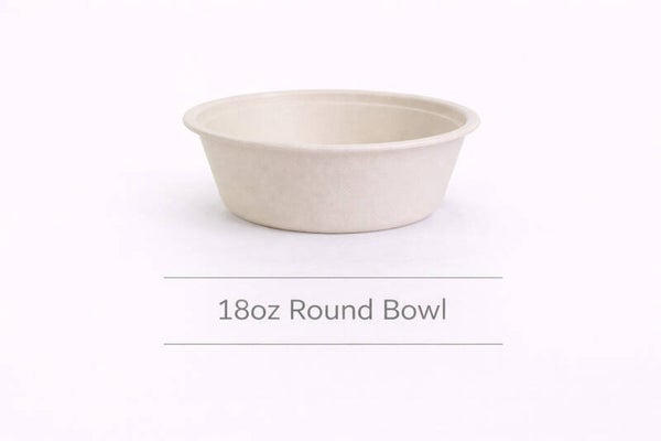 18oz Round Sugarcane Bowl