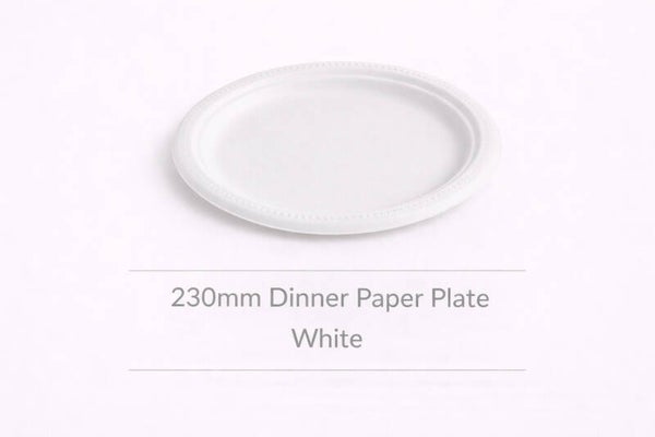 230mm White Dinner Paper Plate