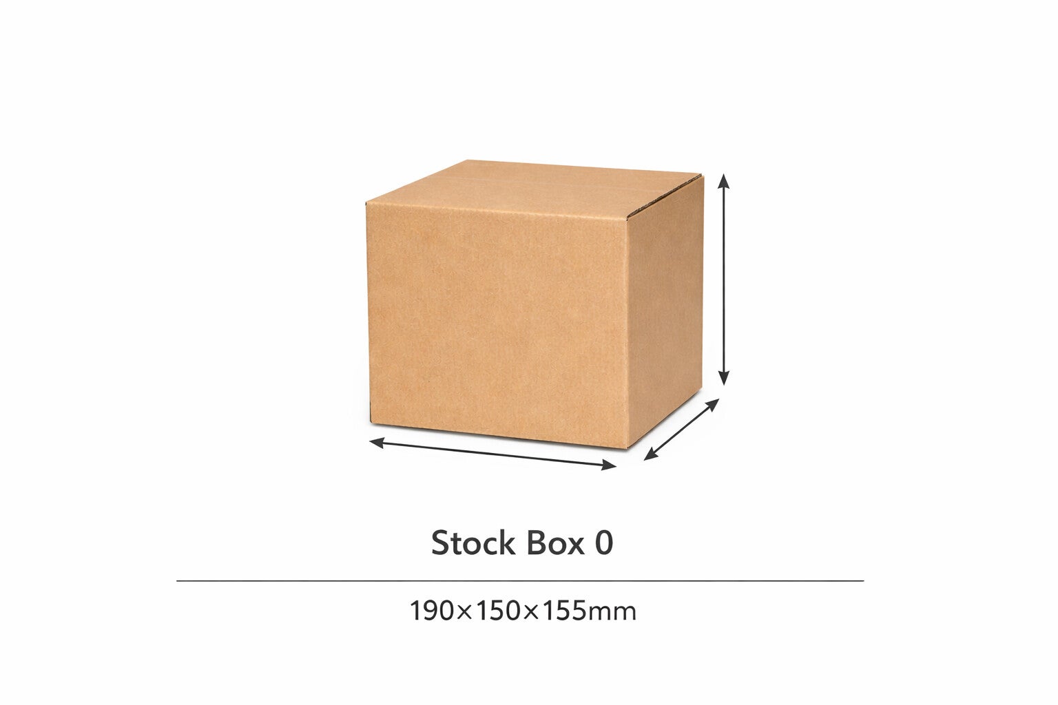 Stock Box Size 0 (190mm x 150mm x 155mm)