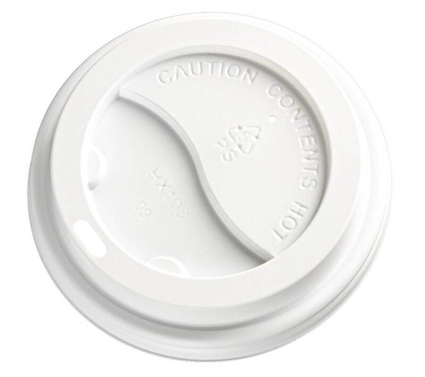 PS Plastic Cup Lids - 80mm Diameter