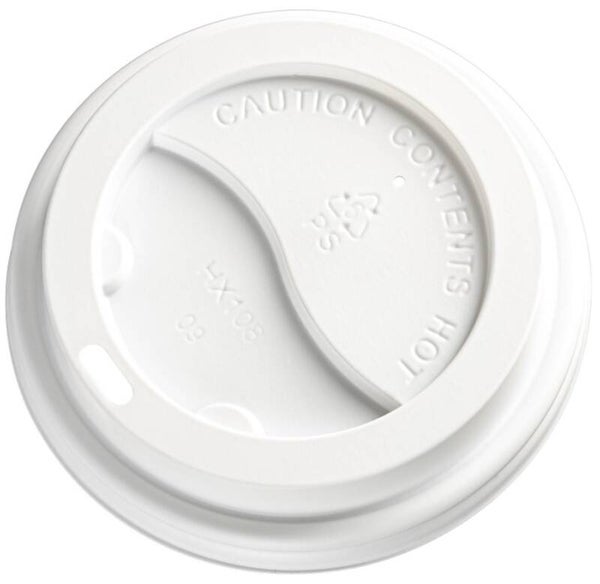 PS Plastic Cup Lids - 90mm Diameter