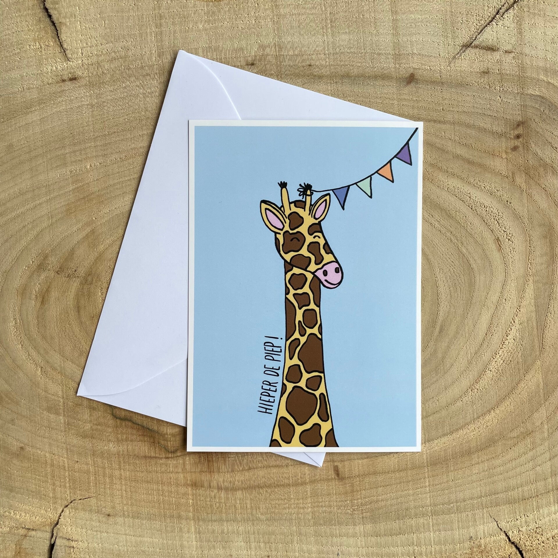 Kaart Giraffe - hieper de piep!