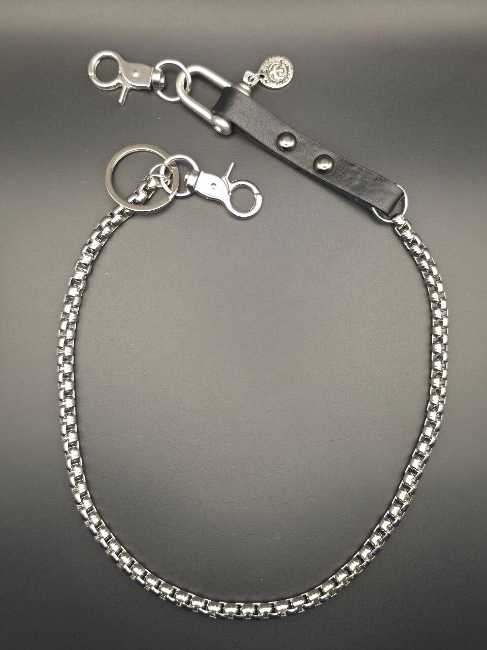 Catena da Portafoglio “Anchor Shackle” con Maglia Marina Intrecciata e Chiusura a Grillo Massiccio in Acciaio